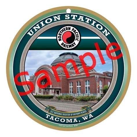 Northern Pacific Railroad Logo / Union Station Tacoma, WA Wood Plaque ...