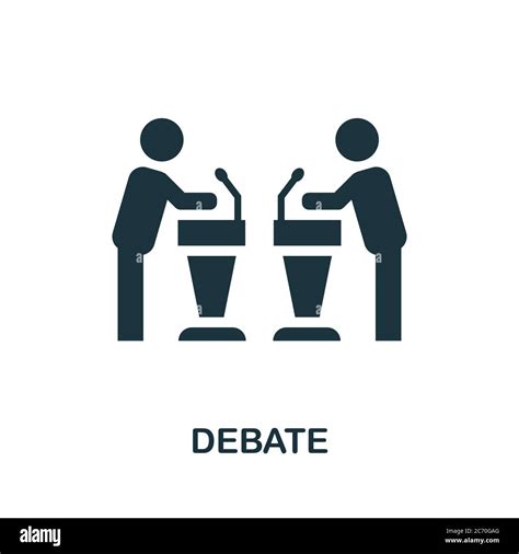 Debate icon. Simple element from business management collection. Creative Debate icon for web ...