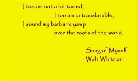 Walt Whitman Quote Song of Myself