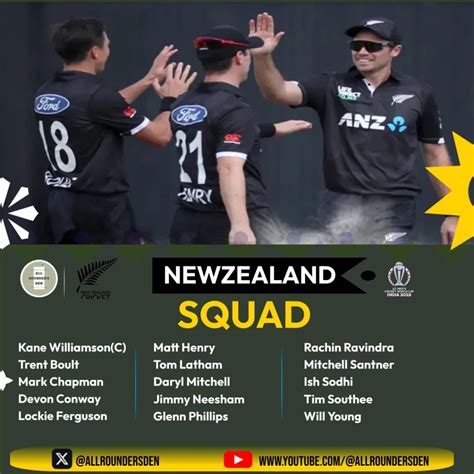 Cricket World Cup 2023 New Zealand Squad [ANNOUNCED] - Cricket Worlds