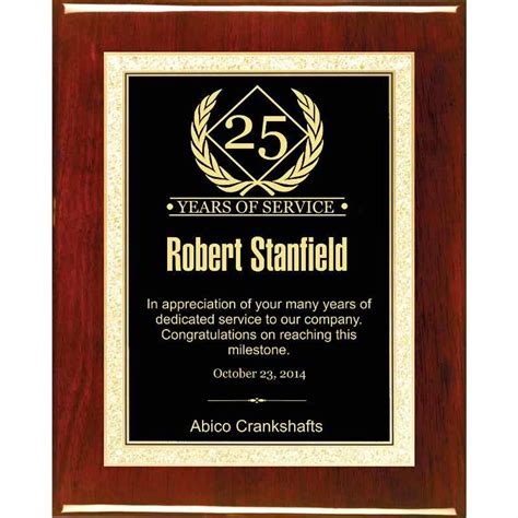 Years of Service Plaque - Classic Achievements, Inc