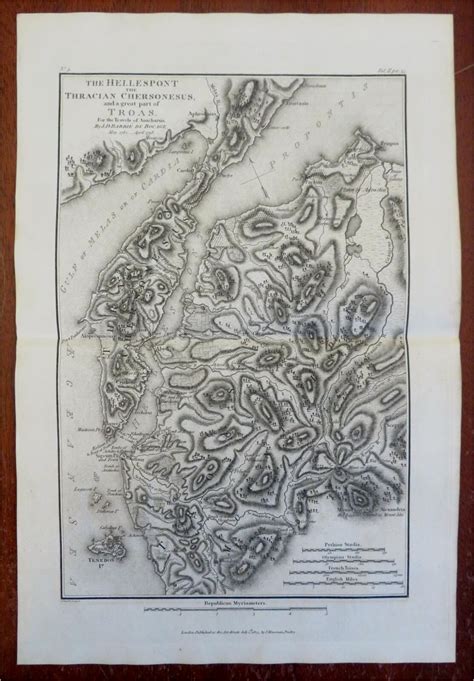 Hellespont Ancient Greece Thrace Troas 1805 Mawman engraved map: (1805 ...