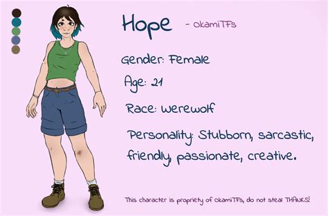 Hope Character Sheet by OkamiTFs on DeviantArt