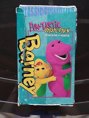 BARNEY VHS FUN-TASTIC Value Pack 4 VHS Videos Box Set ***Read ...