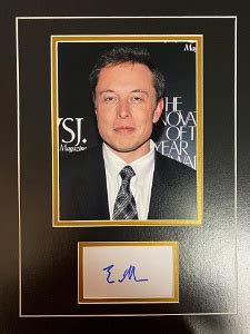 Elon Musk Autograph Display