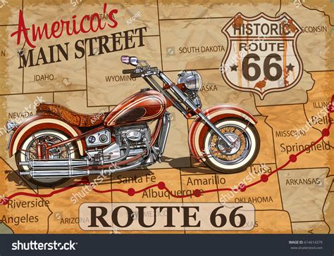 276 Vintage poster route 66 Images, Stock Photos & Vectors | Shutterstock