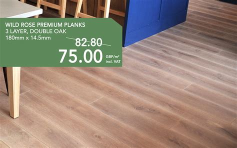 PREMIUM 3-LAYER DOUBLE OAK WOOD FLOORING PLANKS WITH ECOBOARD IN WILD ROSE COLOUR | Ecohardwood