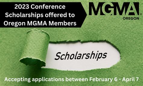 Oregon MGMA - 2023 Conference Scholarships Offered to Oregon MGMA ...