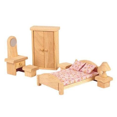 Wooden Dollhouse Furniture - Plan Toys Classic - Bedroom