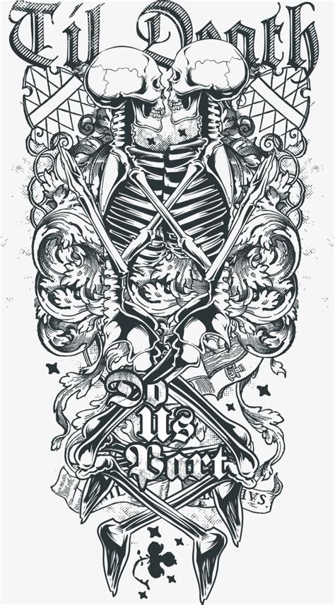 Depending On The Printing Of Skull Skeleton PNG Images, Prints, Garment Printing, Garment ...