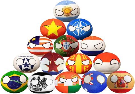 Amazon.com: HOMKT 15pcs Country Ball Plushies Countryballs Plushies Plush Charm Country Balls ...