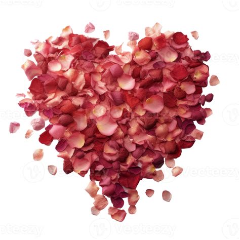 Heart from rose petals. 22206224 PNG