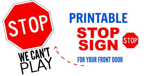 Free Printable Stop Sign for Door - Keeping Life Sane