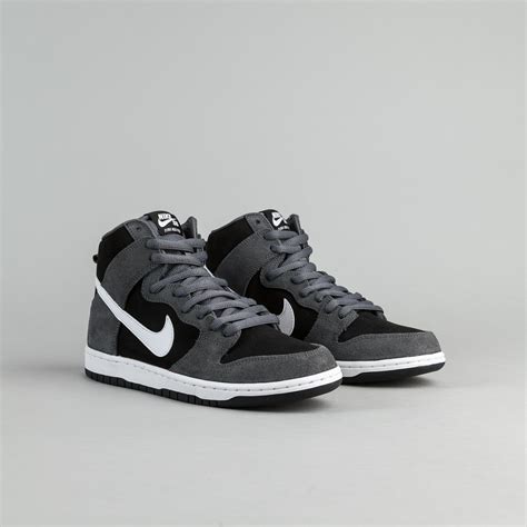 Nike SB Dunk High Pro Shoes - Dark Grey / White - Black - White | Flatspot