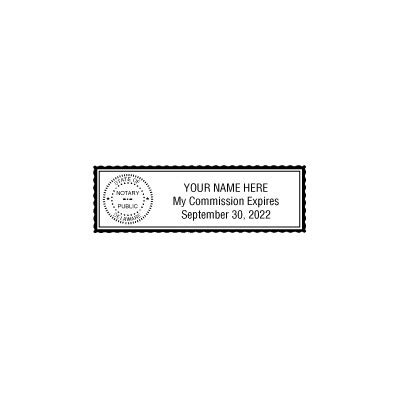 Notary Stamps: Rectangular Self-Inking Delaware Notary Stamp