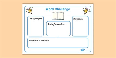 Word Of The Day Word Challenge Worksheets (Teacher-Made)