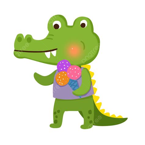 Crocodile Eating Ice Cream, Crocodile, Big Crocodile, Ice Cream PNG ...