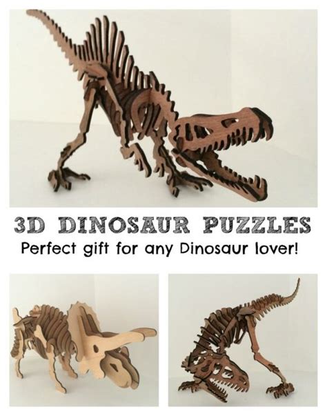 HUGE Wooden 3D Dinosaur Puzzles