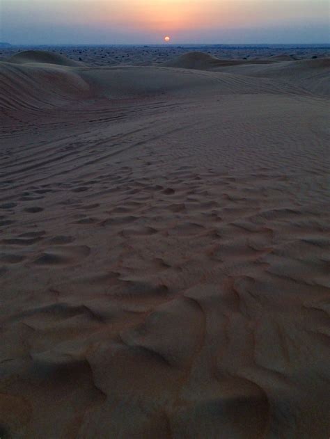 Sunset in Dubai Desert.