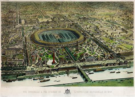 Paris Worlds Fair 1867 | World's fair, Birds eye, Birds eye view map