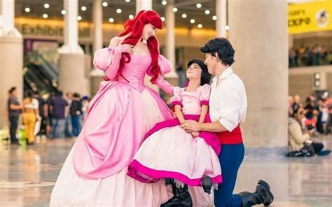 Ariel, Eric, and Melody Cosplay | Ariel cosplay, Baby cosplay, Disney ...