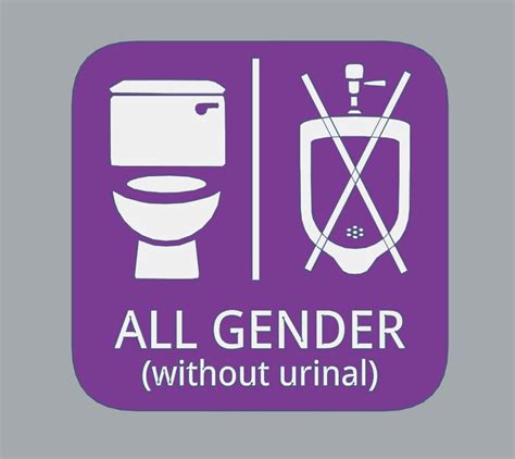 All Gender / Gender Neutral Bathroom without Urinal 3D - Etsy Canada