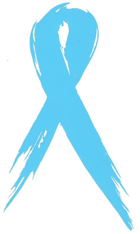 Blue Cancer Ribbon Tattoo