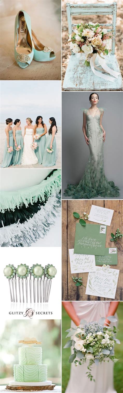 Stunning Seafoam Green Wedding Inspiration - I love WEDDINGS - #Green # ...