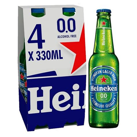 Heineken 0.0% Alcohol Free Lager 330ml NRB 4 Pack – AFT DrinksCash & Carry