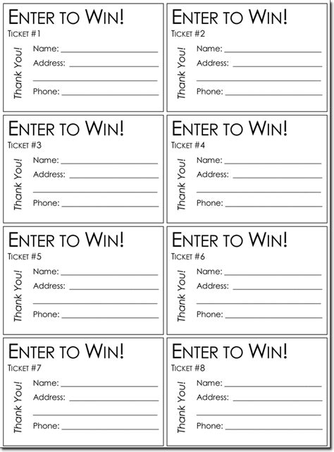 20+ Free Raffle Ticket Templates with Automate Ticket Numbering