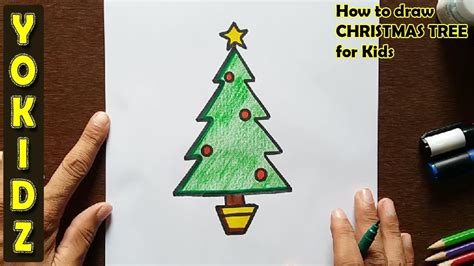 How To Draw A Christmas Tree Art For Kids Hub - Howto Techno