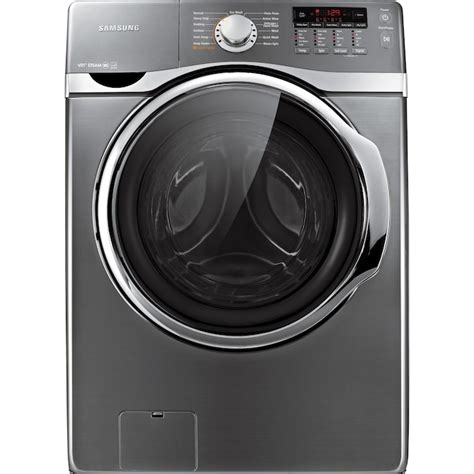 Samsung 3-cu ft High Efficiency Stackable Steam Cycle Front-Load Washer (Platinum) in the Front ...