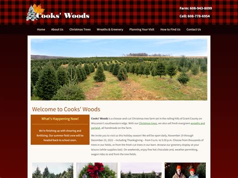 Cooks' Woods Site Updated