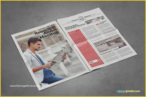 Newspaper Flyer Template Free Of 20 Best Newspaper Advertisement Mockup ...