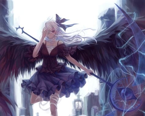 Anime Angel With Black Wings