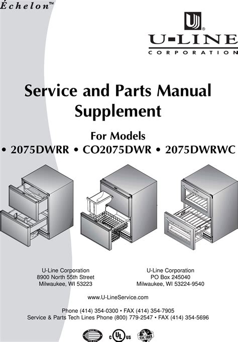 U Line Refrigerator 2075Dwrr Users Manual Ech_S&P_3s