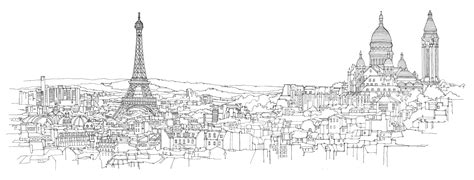 Paris Skyline Drawing at PaintingValley.com | Explore collection of ...