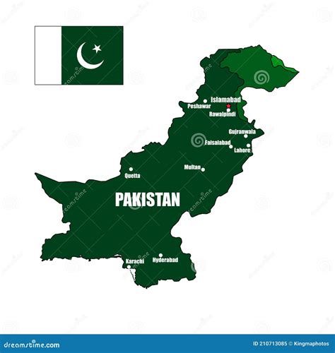 Pakistan Map And Cities Vector Illustration | CartoonDealer.com #33933420