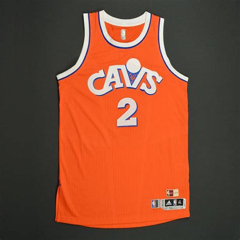 Kyrie Irving - Cleveland Cavaliers - Game-Worn Orange '1986-87 Road Hardwood Classics' Jersey ...