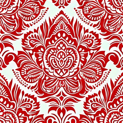 red and white floral pattern on a white background. . 23045042 Stock ...