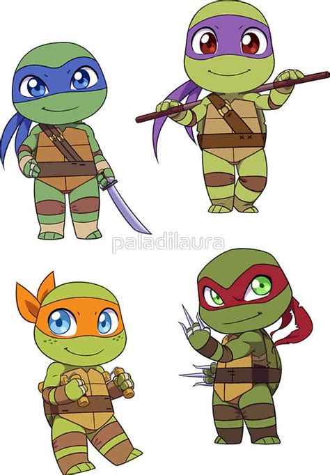 Chibi Ninja Turtles Drawings