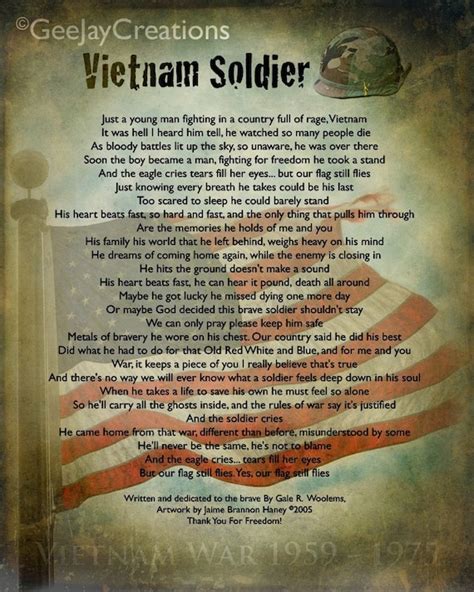 Items similar to Vietnam Soldier Tribute montage with poem on Etsy