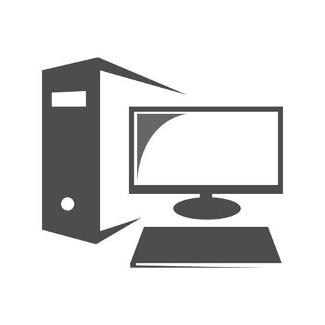 Computer PC icon logo design 24049007 Vector Art at Vecteezy