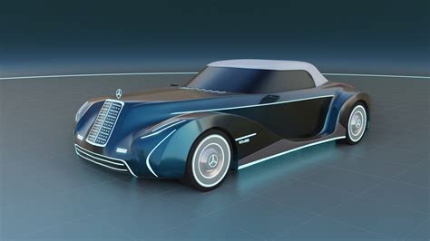 ArtStation - Retro Futuristic Mercedes Concept Car, M. Lúcio | Concept cars, Mercedes concept ...