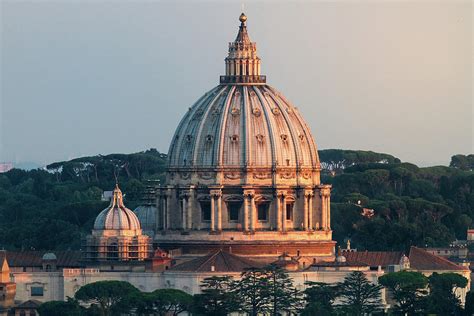 VIew of St Peters Dome At Sunset Photograph by Cristiano Gala - Fine Art America