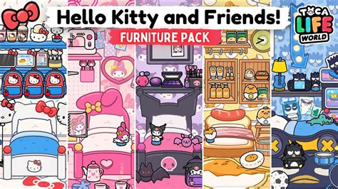 NEW HELLO KITTY FURNITURE PACK!! 💖 | Update Toca Life World - YouTube