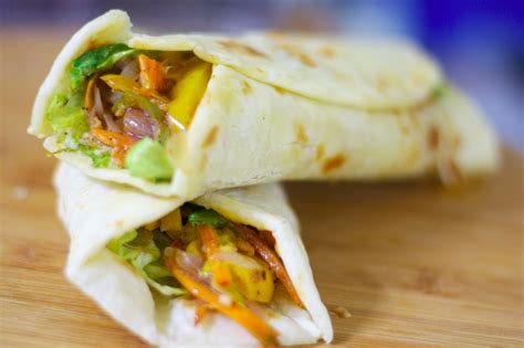 Fusion Wrap Recipe (Mixed Vegetables Wrapped In Tortilla) by Archana's ...