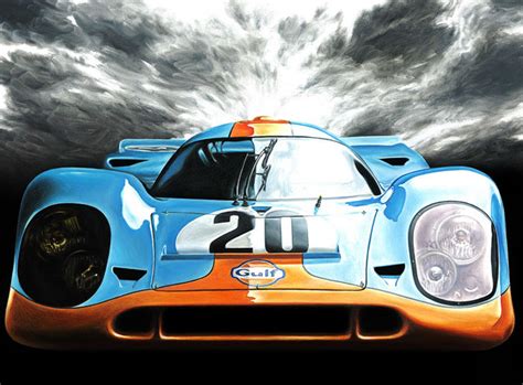 Porsche 917 Gulf Steve McQueen Le Mans 1970 Car - Art Print Poster ...