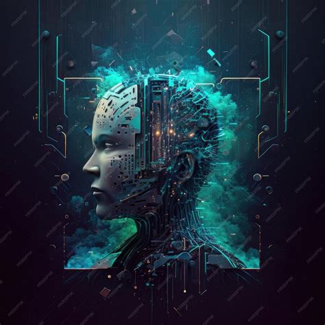 Premium Photo | Robot Face Illustration AI Generative