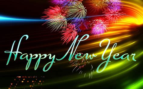 Happy New Year New Year Greetings Fireworks Image Hd Wallpaper For Laptop And Tablet 1920x1200 ...